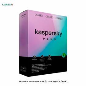 ANTIVIRUS KASPERSKY PLUS  / 3 DISPOSITIVOS / 1 AÑO