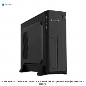 CASE ANTRYX XTREME SLIM XS-100U BLACK MATX USB 3.0 C/FUENTE 300W (AC-XS100UK-300CPR1)