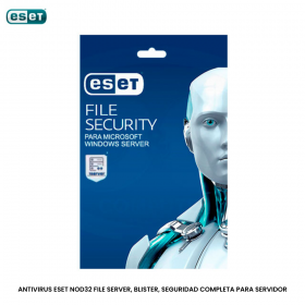 ANTIVIRUS ESET NOD32 FILE SERVER, BLISTER, SEGURIDAD COMPLETA PARA SERVIDOR