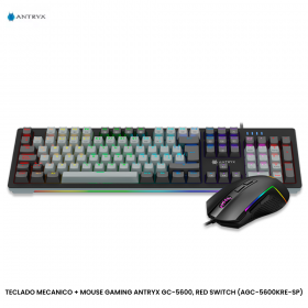 TECLADO MECANICO + MOUSE GAMING ANTRYX GC-5600, RED SWITCH (AGC-5600KRE-SP)