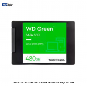 UNIDAD SSD WESTERN DIGITAL 480GB GREEN SATA 6GB/S 2.5" 7MM