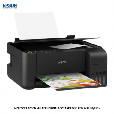 IMPRESORA EPSON MULTIFUNCIONAL ECOTANK L3250 USB, WIFI 110/220V