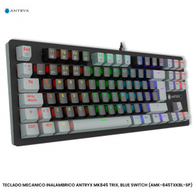 TECLADO MECANICO INALAMBRICO ANTRYX MK845 TRIX, BLUE SWITCH (AMK-845TXKBL-SP)