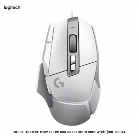 MOUSE LOGITECH G502 X HERO USB 25K DPI LIGHTFORCE WHITE (910-006144