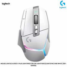 MOUSE LOGITECH G502 X PLUS LIGHTSPEED 25K DPI LIGHTFORCE/LIGHTSYNC RGB WHITE (910-006169)