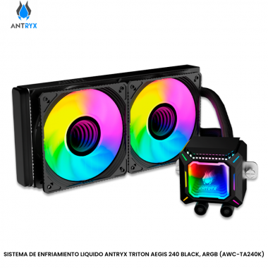 SISTEMA DE ENFRIAMIENTO LIQUIDO ANTRYX TRITON AEGIS 240 BLACK, ARGB (AWC-TA240K)