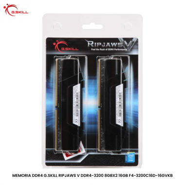 MEMORIA DDR4 G.SKILL RIPJAWS V DDR4-3200 8GBX2 16GB F4-3200C16D-16GVKB