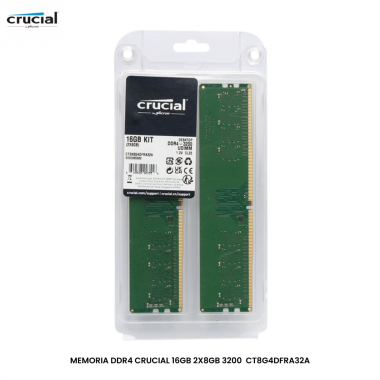 MEMORIA DDR4 CRUCIAL 16GB 2X8GB 3200  CT8G4DFRA32A