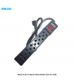 REGLETA DE 6 TOMAS FORZA NEGRO 220V PS-001B