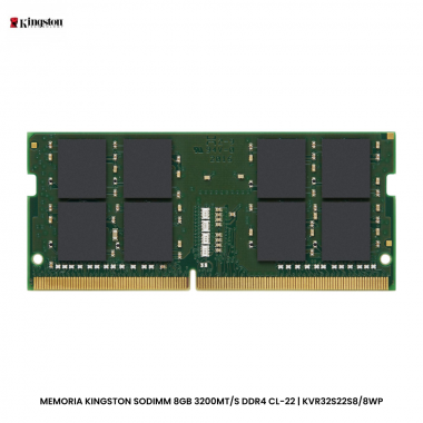 MEMORIA KINGSTON SODIMM 8GB 3200MT/S DDR4 CL-22 | KVR32S22S8/8WP