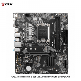 PLACA MSI PRO H610M-G DDR4, LGA 1700 (PRO H610M-G DDR4) S/V/L