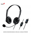 AUDIFONO C/MICROFONO GENIUS HS-230U USB-A 2.4M BLACK 31710021401