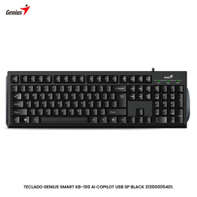 TECLADO GENIUS SMART KB-100 AI COPILOT USB SP BLACK 31300005401.