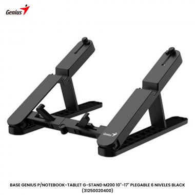 BASE GENIUS P/NOTEBOOK-TABLET G-STAND M200 10"-17" PLEGABLE 6 NIVELES BLACK (31250020400)
