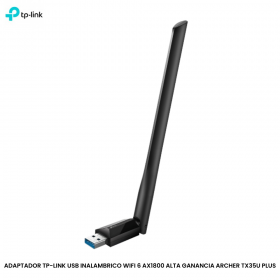 ADAPTADOR TP-LINK USB INALAMBRICO WIFI 6 AX1800 ALTA GANANCIA ARCHER TX35U PLUS