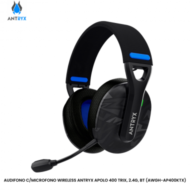 AUDIFONO C/MICROFONO WIRELESS ANTRYX APOLO 400 TRIX, 2.4G, BT (AWGH-AP400KTX)