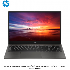 LAPTOP HP 250 G10 CI7-1355U - 16GB(8X2) DDR4 - 512GB SSD - 15.6" FHD - FREEDOS | 9S8U5LA-ABM