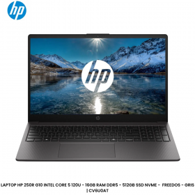 LAPTOP HP 250R G10 INTEL CORE 5 120U - 16GB RAM DDR5 - 512GB SSD NVME -  FREEDOS - GRIS | CV6U0AT