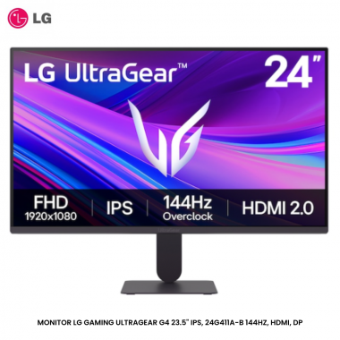 MONITOR LG GAMING ULTRAGEAR G4 23.5" IPS, 24G411A-B 144HZ, HDMI, DP