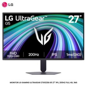 MONITOR LG GAMING ULTRAGEAR 27G523B G5 27" IPS, 200HZ FULL HD, 1MS