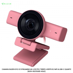 CAMARA RAZER KIYO V2 STREAMING 4K A 30 FPS / 1080P A 60FPS 8.3 MP IA USB-C QUARTZ (RZ19-05370300-R3U1)