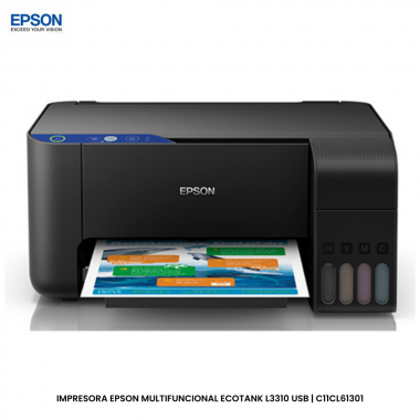 IMPRESORA EPSON MULTIFUNCIONAL ECOTANK L3310 USB | C11CL61301