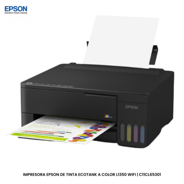IMPRESORA EPSON DE TINTA ECOTANK A COLOR L1350 WIFI | C11CL65301
