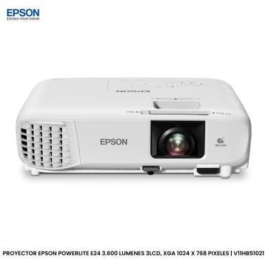 PROYECTOR EPSON POWERLITE E24 3.600 LUMENES 3LCD, XGA 1024 X 768 PIXELES | V11HB51021