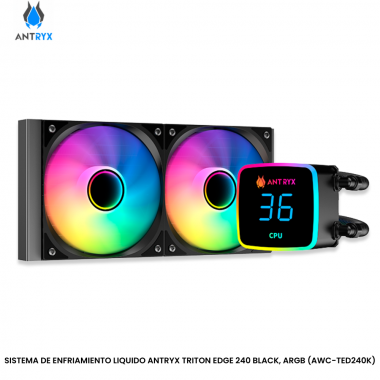 SISTEMA DE ENFRIAMIENTO LIQUIDO ANTRYX TRITON EDGE 240 BLACK, ARGB (AWC-TED240K)