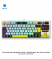 TECLADO MECANICO INALAMBRICO ANTRYX TK950 PRO WHITE, BLUE SWITCH GATERON, 2.4G,BT (ATK-950PWGBL-SP)