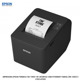 IMPRESORA EPSON TERMICA TM-T20IV-SP, INTERFAZ: USB+ETHERNET+SERIAL (RS-232C) | C31CL47022