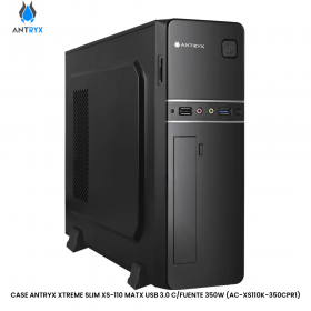 CASE ANTRYX XTREME SLIM XS-110 MATX USB 3.0 C/FUENTE 350W (AC-XS110K-350CPR)