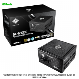 FUENTE PODER ASROCK STEEL LEGEND SL-1200G 80PLUS GOLD FULL MODULAR BLACK  90-UXS120-GFUAAA