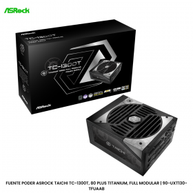 FUENTE PODER ASROCK TAICHI TC-1300T, 80 PLUS TITANIUM, FULL MODULAR | 90-UXT130-TFUAAB
