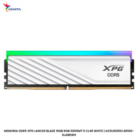 MEMORIA DDR5 XPG LANCER BLADE 16GB RGB 6000MT’S CL48 WHITE | AX5U6000C4816G-SLABRWH
