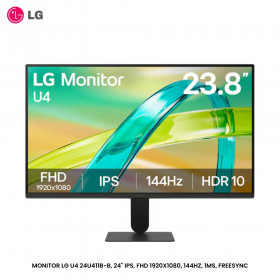 MONITOR LG U4 24U411B-B, 24" IPS, FHD 1920X1080, 144HZ, 1MS, FREESYNC