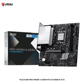 PLACA MSI PRO H610M-A DDR4 PCI EX HDMI M-ATX