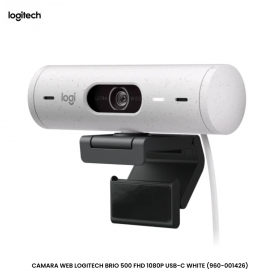 CAMARA WEB LOGITECH BRIO 500 FHD 1080P USB-C WHITE (960-001426)