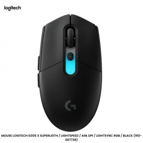 MOUSE LOGITECH G305 X SUPERLIGHT / LIGHTSPEED / 44K DPI / LIGHTSYNC RGB / BLACK (910-007738)