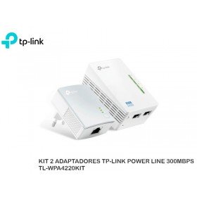 KIT 2 ADAPTADORES TP-LINK POWER LINE 300MBPS TL-WPA4220KIT