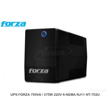 UPS FORZA 750VA / 375W 220V 6-NEMA RJ11 NT-752U