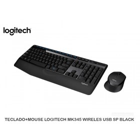 TECLADO+MOUSE LOGITECH MK345 WIRELES USB SP BLACK