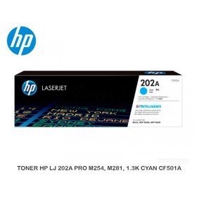 TONER HP LJ 202A PRO M254, M281, 1.3K CYAN CF501A