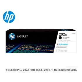 TONER HP LJ 202A PRO M254, M281, 1.4K NEGRO CF500A