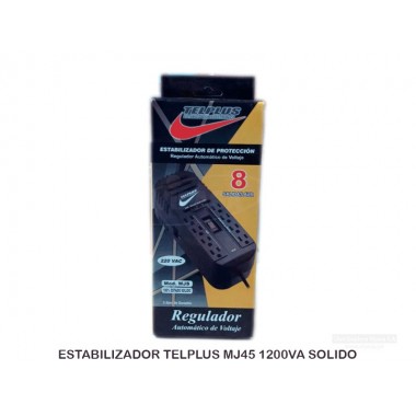 ESTABILIZADOR TELPLUS MJ45 1200VA SOLIDO