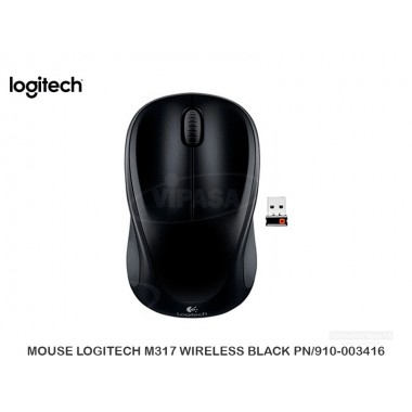 MOUSE LOGITECH M317 WIRELESS BLACK PN/910-003416