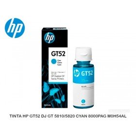 TINTA HP GT52 DJ GT 5810/5820 CYAN 8000PAG M0H54AL