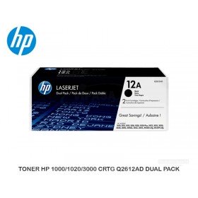 TONER HP 1000/1020/3000 CRTG Q2612AD DUAL PACK