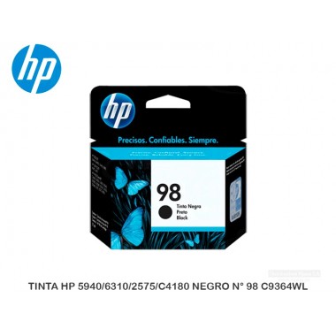 TINTA HP 5940/6310/2575/C4180 NEGRO N° 98 C9364WL